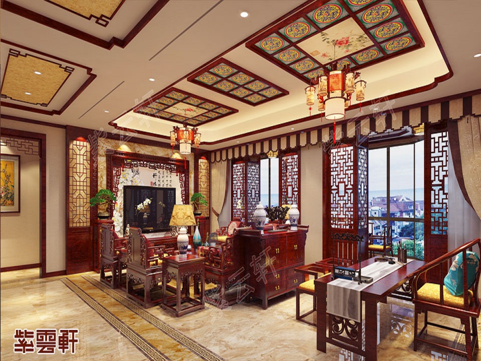 中式豪宅装潢感受属于东方人文空间