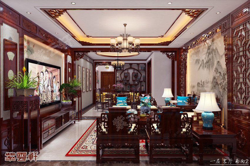杭州中式别墅装潢流露出一种雅致精美生活感